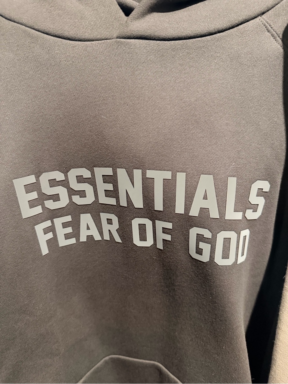 Fear of God Essentials Men's Taupe Crewneck Logo Sweatshirt